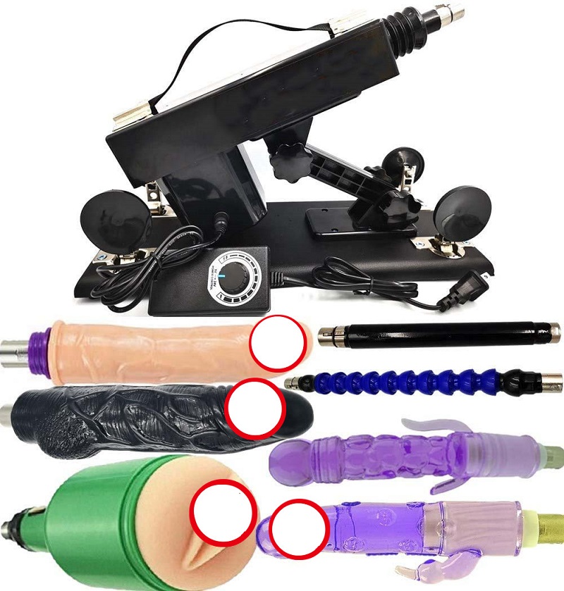 

AKKAJJ Automatic Dildo sex toy for Unsex Thrusting Machine gun with All Attachments