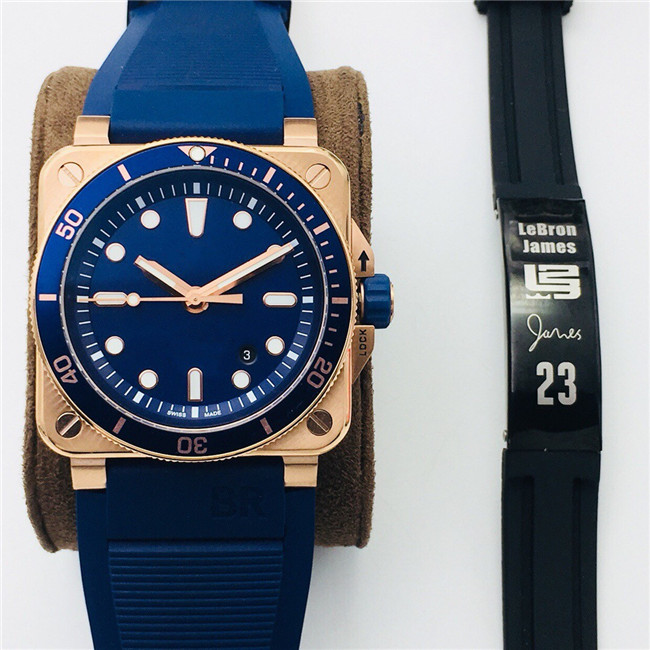 

BR Factory Men's Watch V2 Upgrade 42mm diameter 03-92Diver 0392-D-BL-ST/SRB with automatic winding mechanical movement minute hand and, Slivery;brown