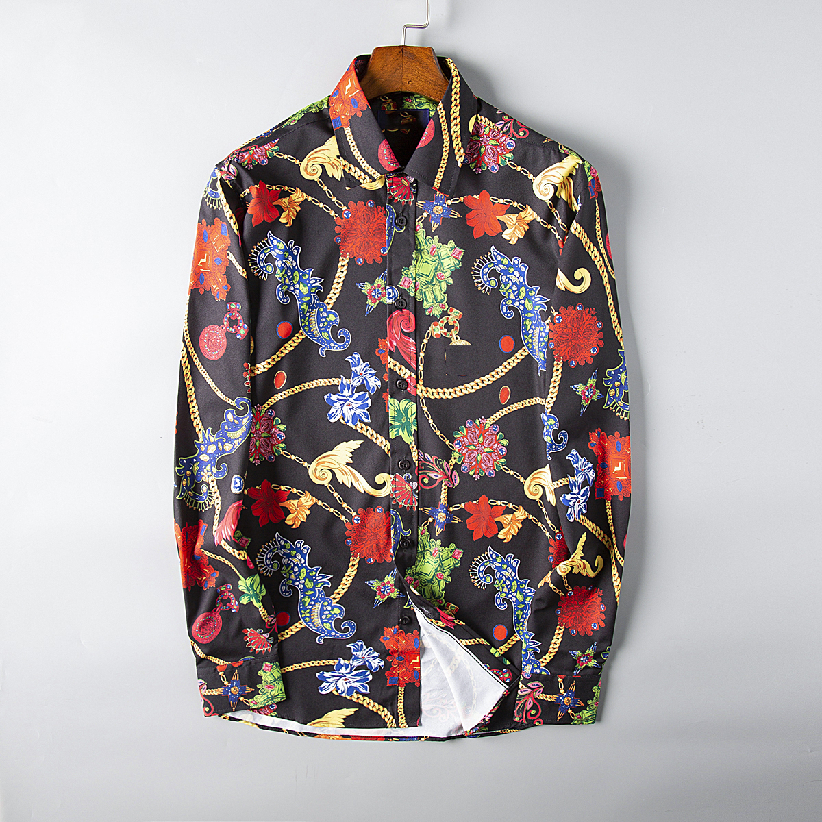 

2021 luxury designer fashion men's shirts long sleeve business casual brand spring slim shirt M-3XL#011, Yellow