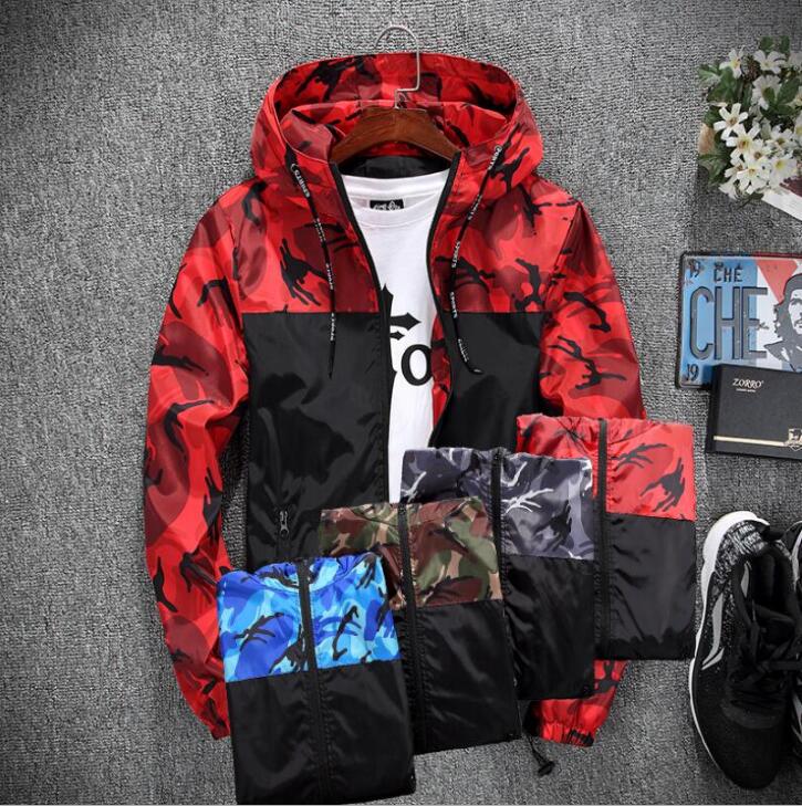 

Designer Jackets Hooded Fashion Tide Outerwear Mens Jacket Coats camouflage Luxury Men Hoodie Casual Pullover Sport coat Windbreak Clothing, Black;brown