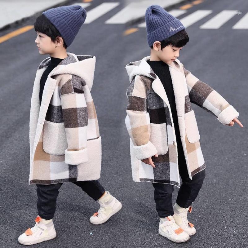 

Jackets Autumn Winter Boys Hoodies Jacket Girls Coat For 4-13 Year Toddler Kids Long Sleeve Plaid Casual Tops Outwear Coats Clothes, Blue;gray
