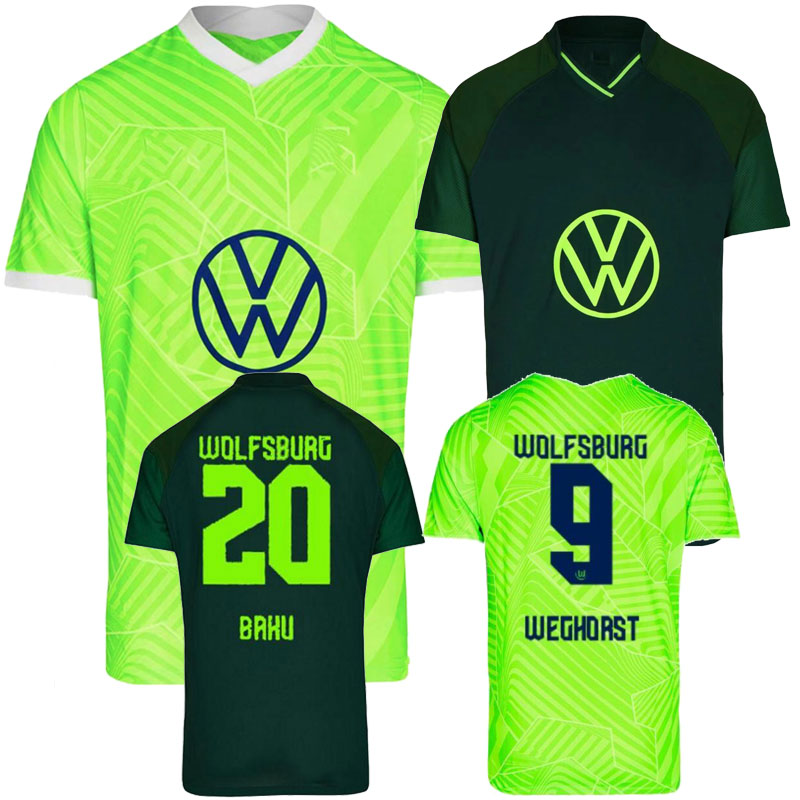 

21/22 VfL Wolfsburg soccer jersey 2021 Home GINCZEK STEFFEN shirts Away ROUSSILLON MEHMEDI MBABU BROOKS ARNOLD WEGHORST football uniform, Kids