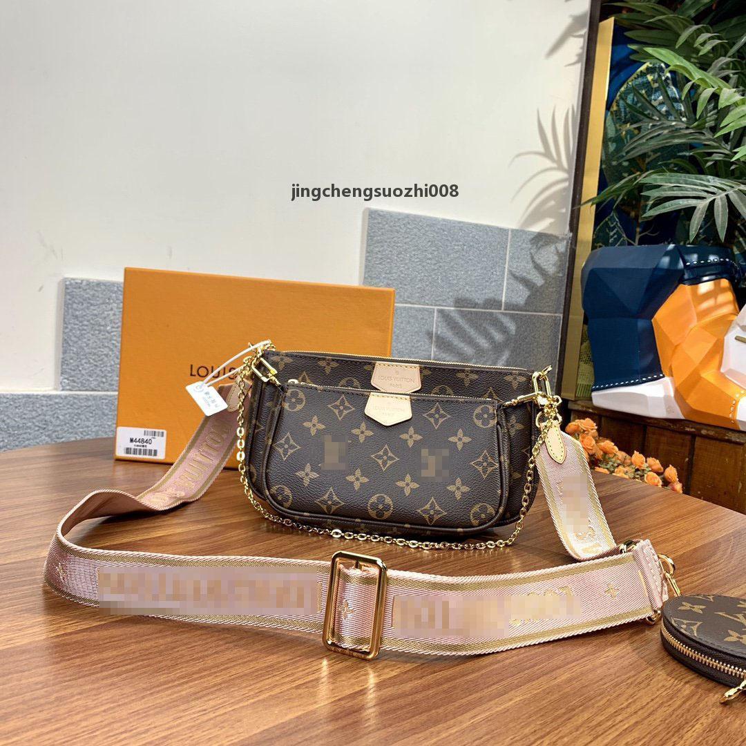 

A8 GGLVLouisVutton YSLVITTON New wallet favorite multi pochette accessories handbag genuine leather shoulder cr IaX, Red;black