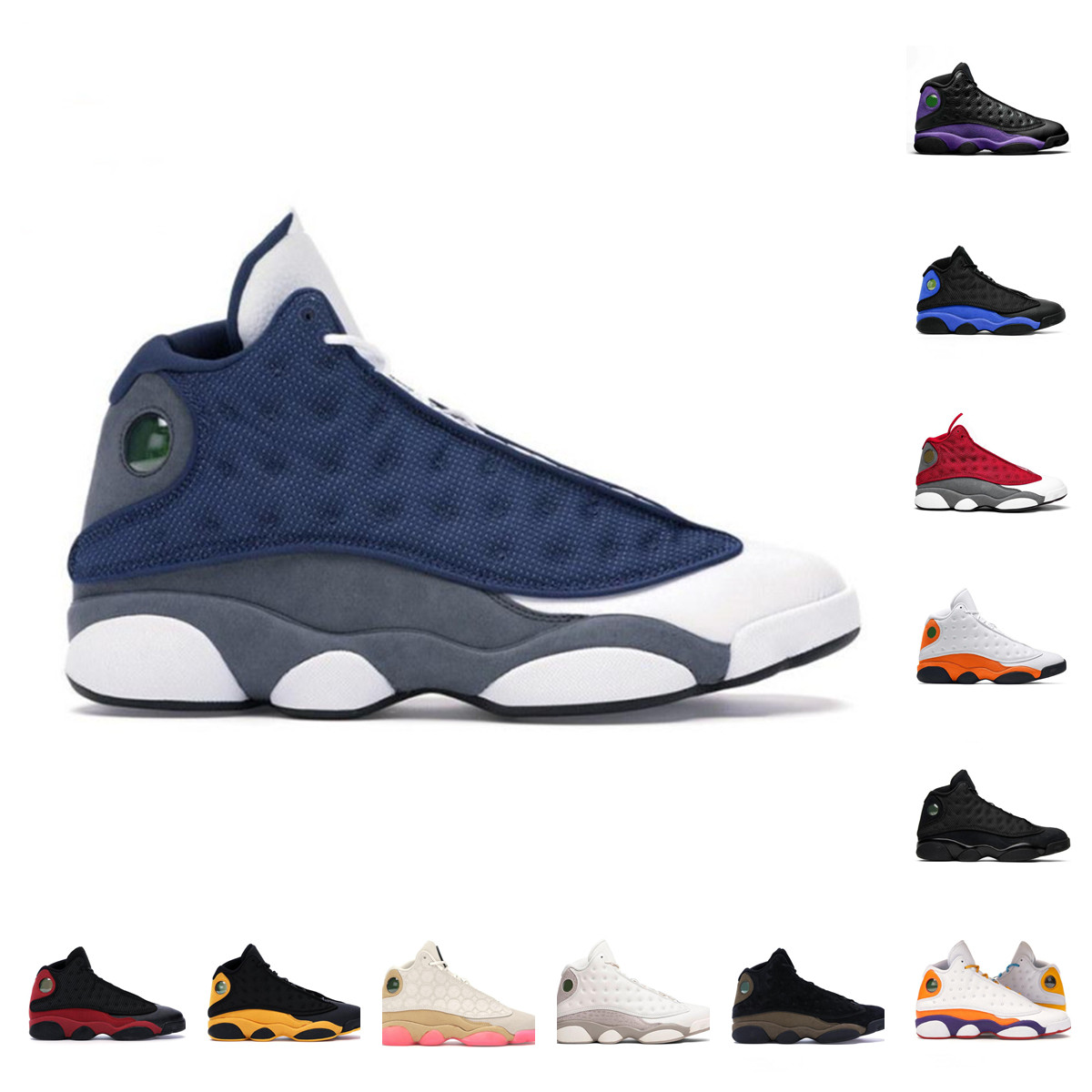 

Wholesale men women 13 basketball shoes Black Island Green Chicago Bred Reverse He Got Game 13s sneakers Playground Olive Lakers Gym Red Flint Grey mens sports shoes, Original shoe box