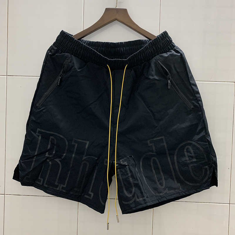 

Rhude Shorts Men Women 1:1 High Quality Short Pants Knee Length Hip Hop Oversized Real Picture, White;black