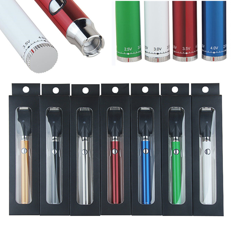 

MOQ 10Pcs thick oil wax vape battery 350mAh button twist batteries 510 Thread pen