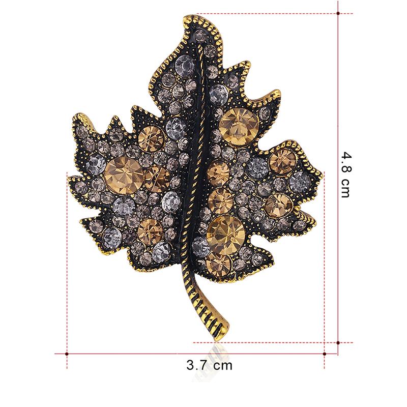 

Pins, Brooches Colorful Rhinestone Shaped Brooch Pins Clothes For Women Wedding Leaves And Broches Metal Badges Jewelry, Gray