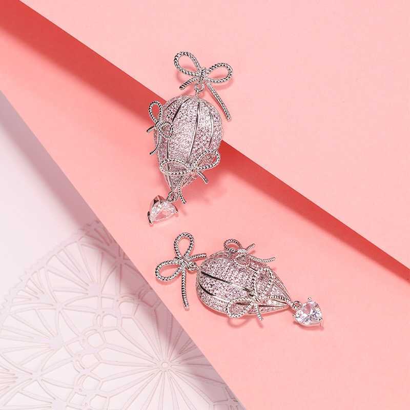 

Dangle & ChandelierHEF jewelry original heart balloon Earrings women's light luxury fashion personalized Earrings 925 Silver