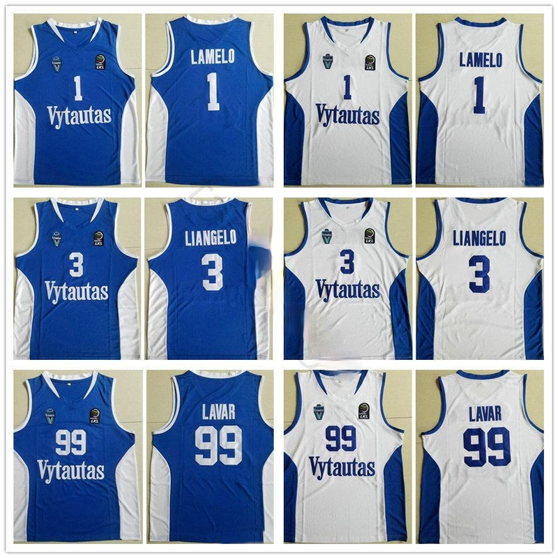 

Basketball Jerseys Lithuania Vytautas #1 LaMelo Ball Jersey 3 LiAngelo Blue White Stitched 99 Lavar Ball Mix Order NCAA Wholesale, Black;red