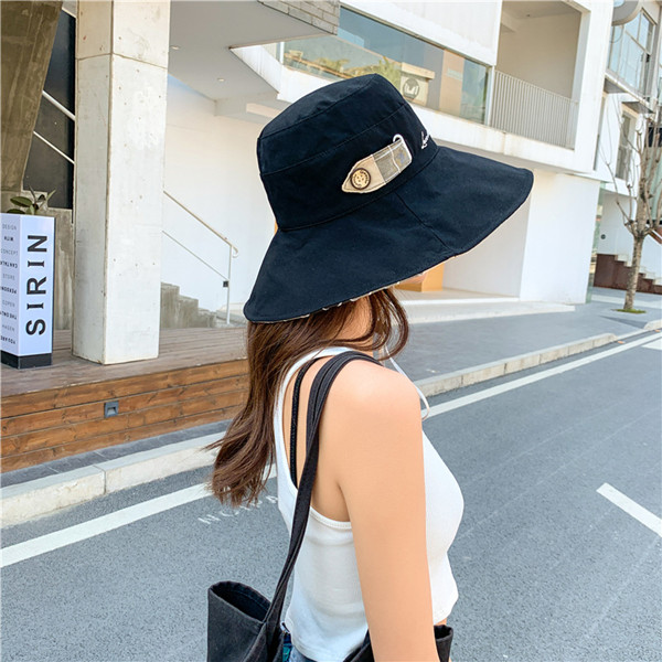 

high quality fisherman hat women sun visor caps large korean versatile womens sunscreen double sided japanese wide brim hats wholesale, Blue;gray