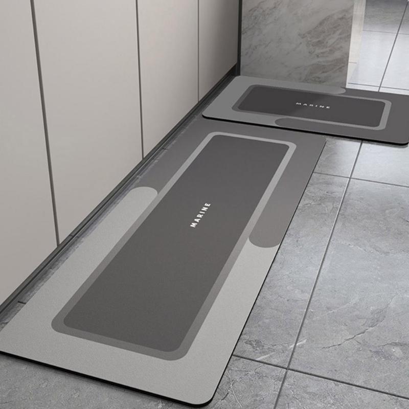 

Bath Mats Rug Mat Absorbent Super Grey Purple 17.7*70.8 Inches Waterproof Non-Slip Kitchen Rugs For Home Sink