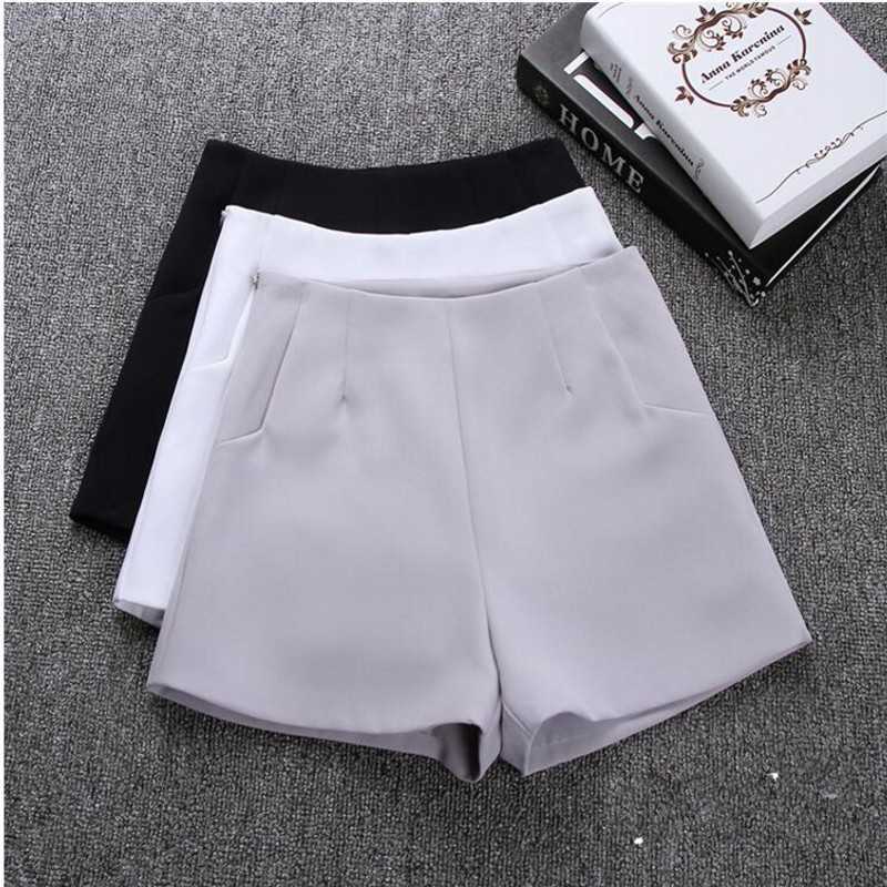 

Summer Fashion Women Shorts Skirts High Waist Casual Suit Black White Short Pants Ladies 210601