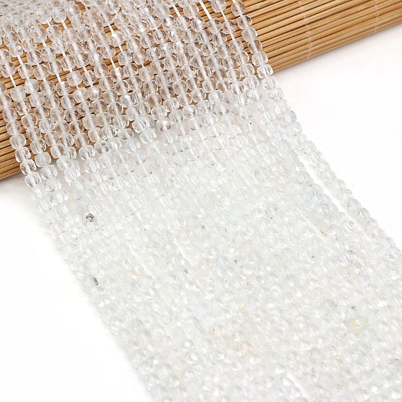 

Other Natural Stone Semi-precious Face Irregular Square White Topa Beaded Ladies Necklace Bracelet Making DIY Exquisite Jewelry