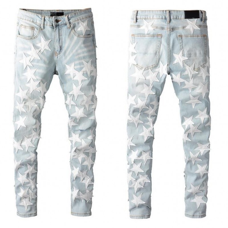 

Men Distressed Ripped Biker Jeans Slim Fit Motorcycle Denim For Fashion Hip Hop Mens Jean Good Quality, 837