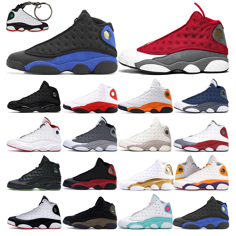 

basketball shoes 13s jumpman men trainers women Hyper Roya Red Flint Starfish Black Cat Bred Playground DMP outdoor sports sneaker, 6 black cat