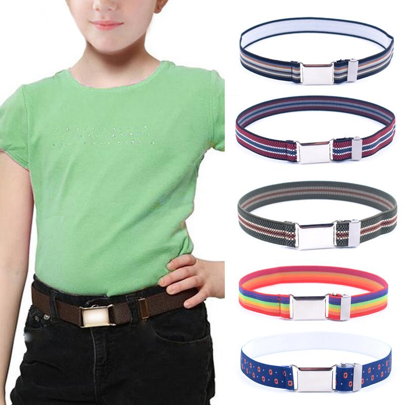 

Striped Stretch Western Strap Belt Kids Children Cinch Waistband Adjustable Elastic Canvas Belts For Boys Girls Cummerband, Black;brown