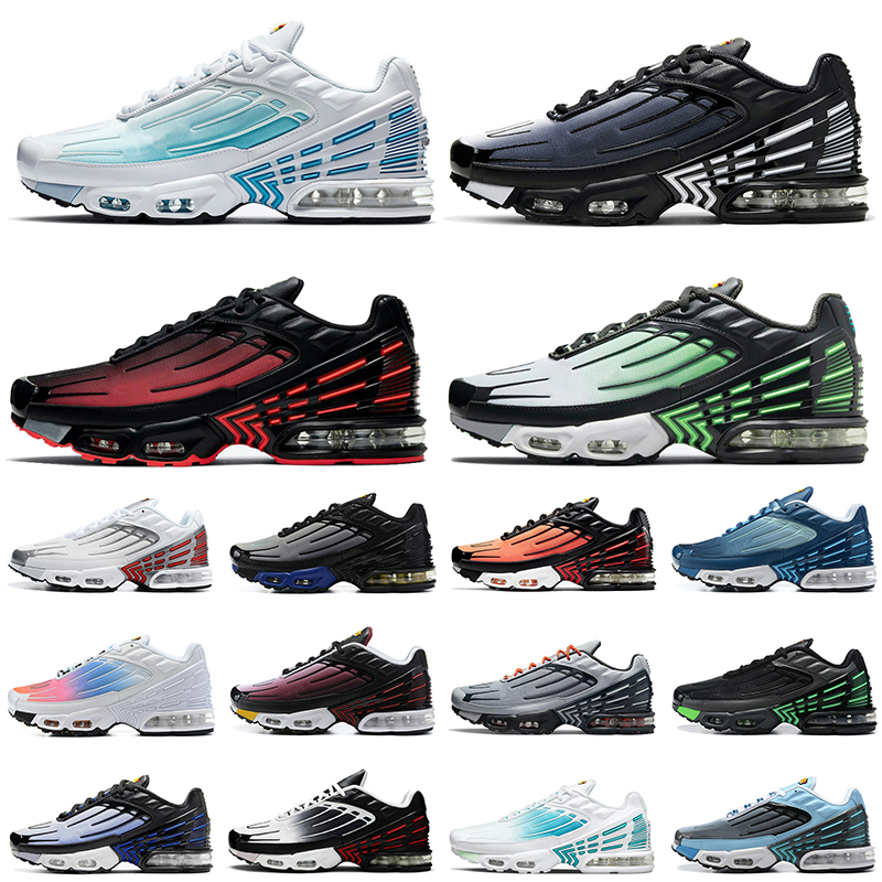 

2021 Top Fashion TN Plus Tuned 3 Running Shoes Men Women Trainers OG Crater All White Black Silver Air Laser Blue TNs Rainbow Ghost Green Sports Sneakers Size 36-46, A27 39-46