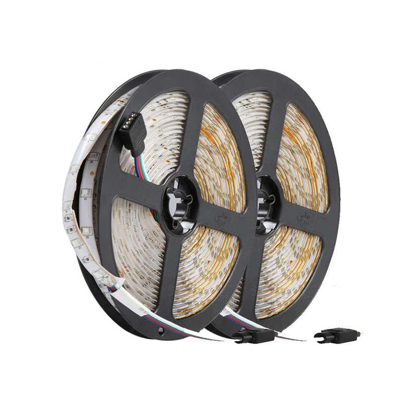 

Promotion! 10M 300Leds 3528 Smd 2X 5M Rgb Led Light Strip + 44 Key Ir Remote Controller Non-Waterproof Dc12V 60Leds/M Flexible L Strips