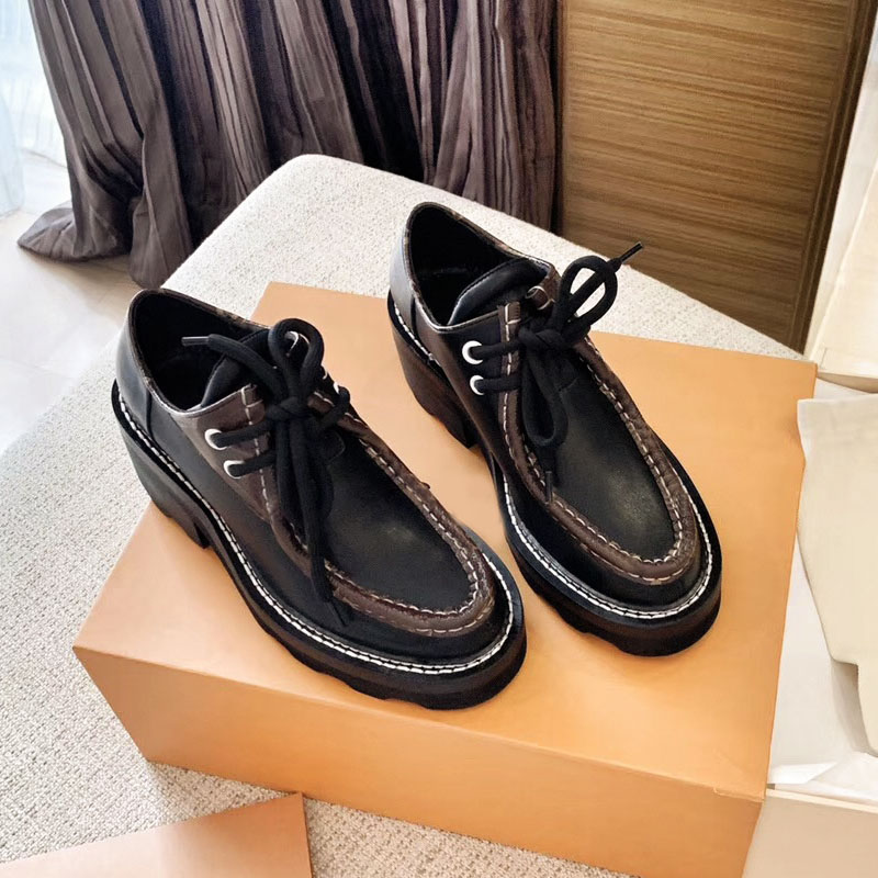 

Women's Formal Leather Platform Sandals: Chic Chunky Shoes for Weddings & Parties (Size 35-39), Black