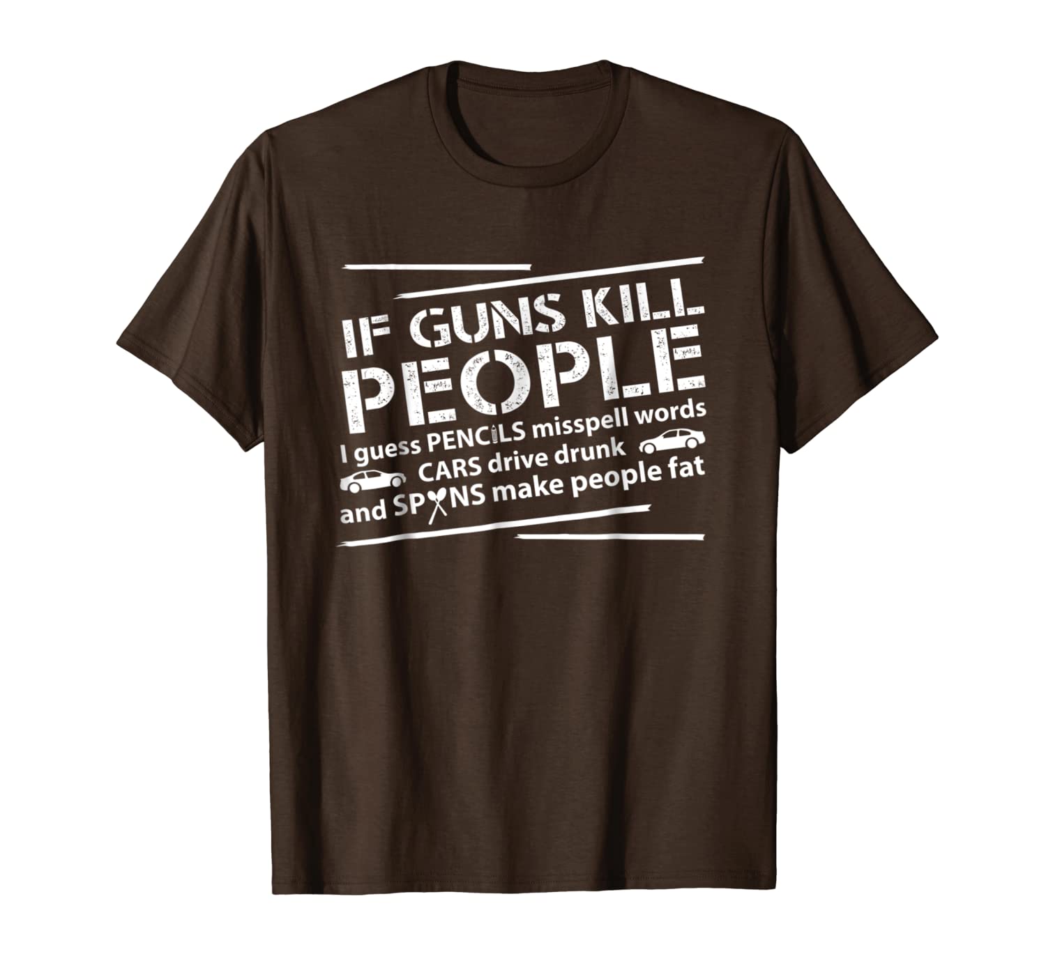 

if guns kill people pencils miss spell words t-shirt funny, White;black