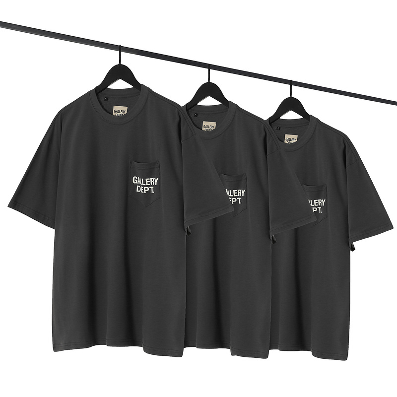 

GALLERY DEPT. T shirts Pocket Loose Solid Color Men Women Tops Vintage Harajuku Casual Bottoms Tees Youth Oversize Style Summer High Street Hip-Hop O-neck, Contact us