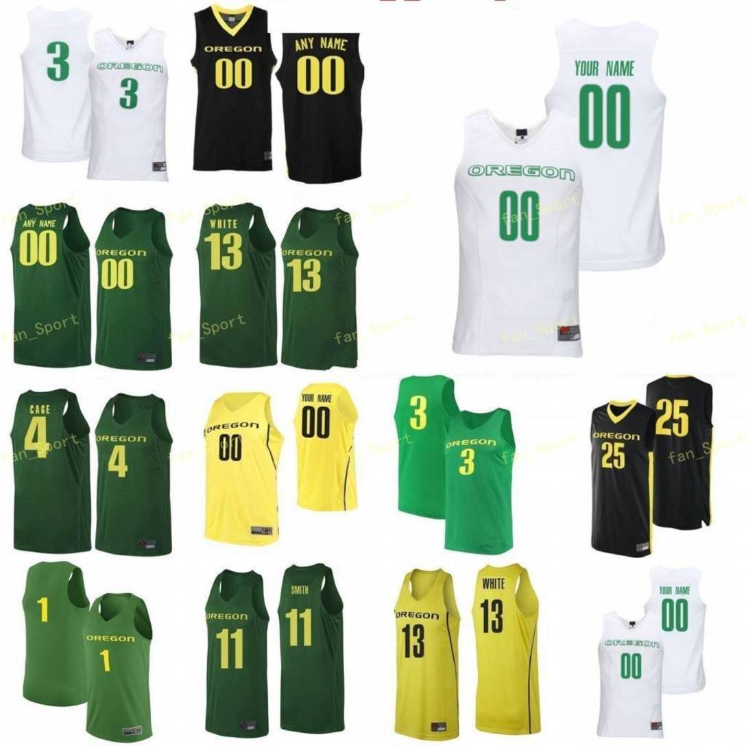 

NCAA College Oregon Ducks Basketball Jersey 4 Eddy Ionescu 5 Chris Duarte 50 Eric Williams Jr 54 Will Johnson 1 Bol Bol Bell Custom Stitched, As