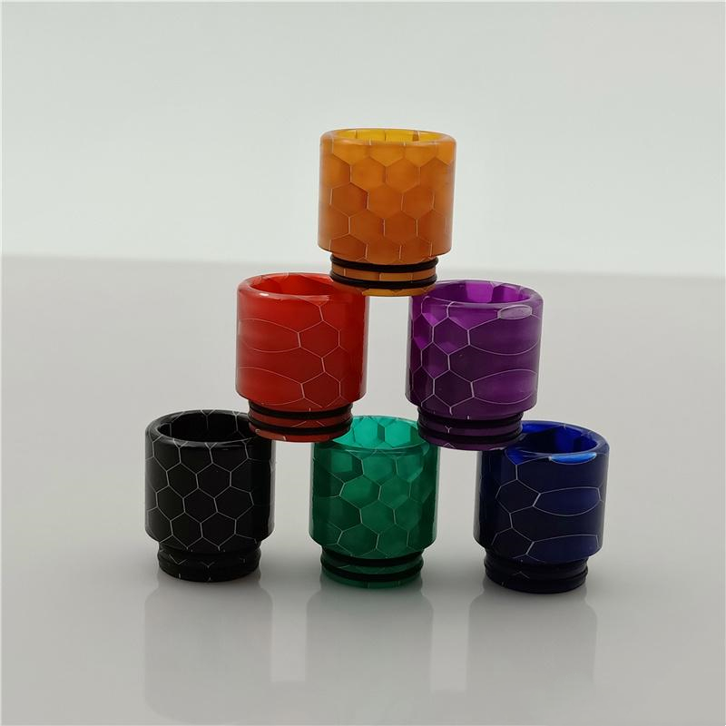 

DHL Honeycomb Resin Drip Tips 810 Thread Snake Skin Colorful Cobra Tip Wide Bore Mouthpiece for TFV12 TFV8 Big Baby