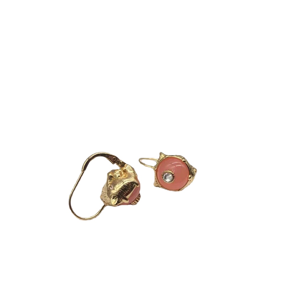 

Luxury Dangle & Chandelier Red personalized tiger head earrings earrings summer new products niche design package mail, Silver
