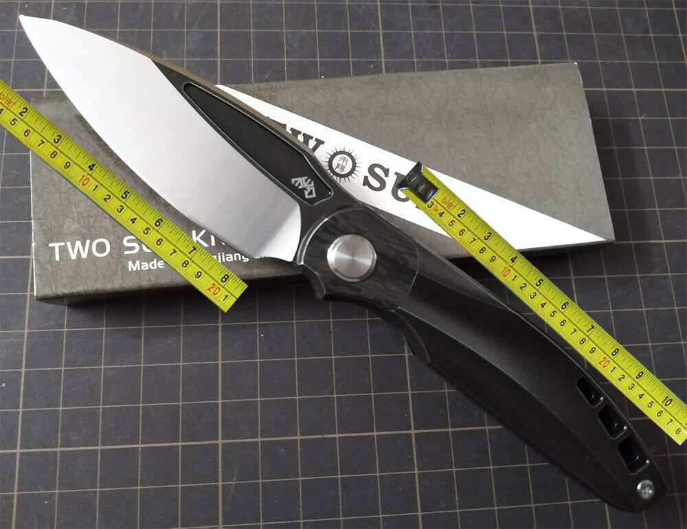 

TwoSun Knives Outdoor Titanium D2 Front Fast Open Folding Knife TS341 Sidewinder