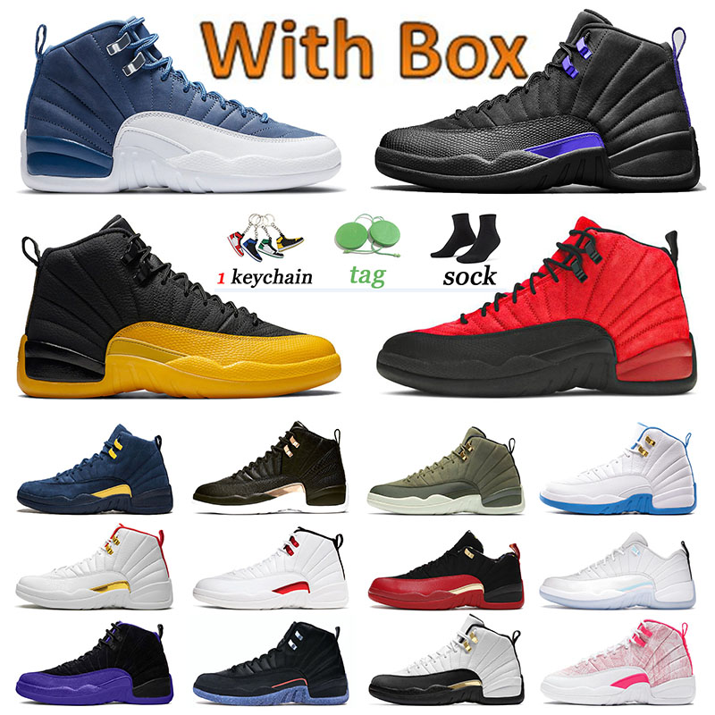 

12 12s Trainers Professional Basketball Shoes Utility Low Easter Sports Sneakers Jumpman Men Women Super Bowl Dark Concord Ice Cream Jordon, A1 dark concor 40-47