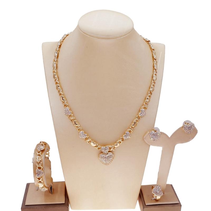 

Earrings & Necklace Est African Jewelry Sets Nigerian Woman Wedding Fashion Bracelet Set, Silver