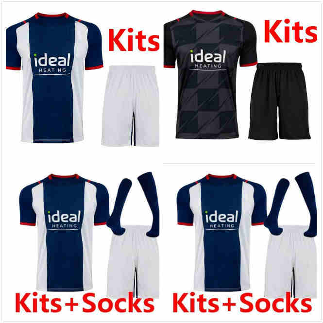 

Adult+kids kit 21 22 WEST BROM soccer jerseys home 2021 2022 football shirt camiseta de futbol BROMWICH ALBION Robson-Kanu uniform, White
