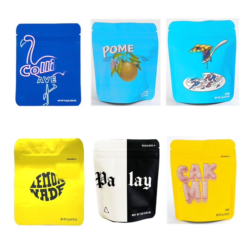 

50pcs empty Runtz The Commission bags Marathon OG Gruntz Zourz cake mix Rolling Loud Smell Proof Packaging 3.5g Mylar Bag Dry Herb Flower