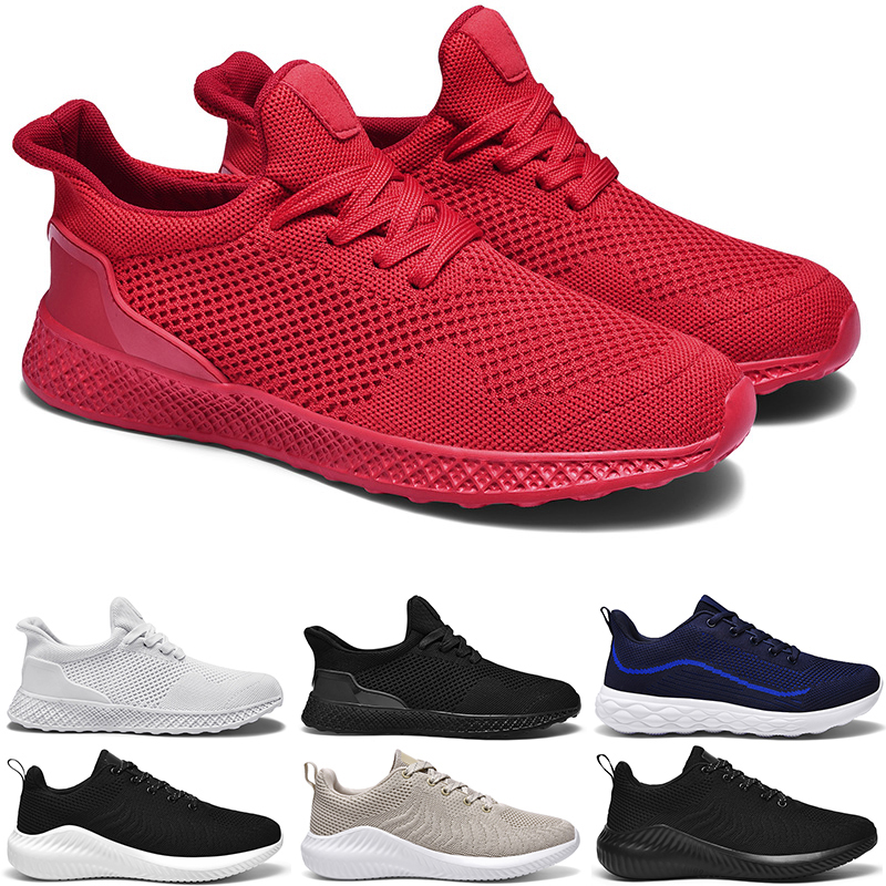 

men running shoes designer triple red mesh sneaker breathable outdoor soft jogging walking tennis shoe sports sneakers, Color 7