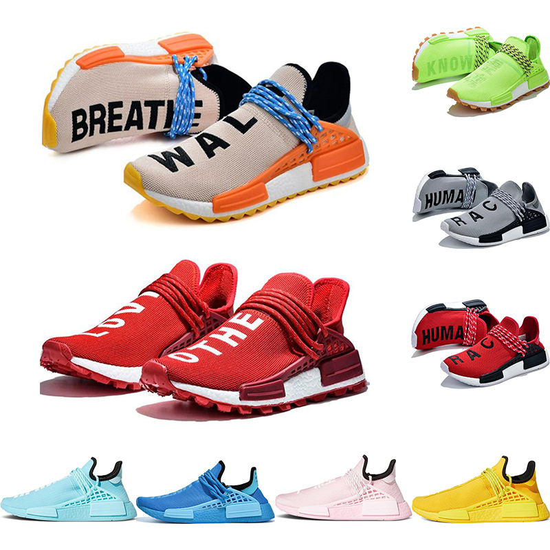 

Human race running shoes NMD men women sports sneakers china pack happy scarlet hu pharrell solar orange yellow oreo PW mens trainers, 36-45