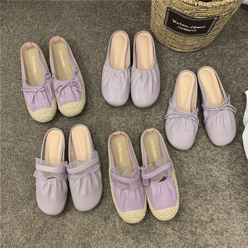 

Shoes Women Slippers Casual Slides Soft Luxury Flat Rome Fabric PU Fisherman Basic Rubber Female Ladies' Lu, Black