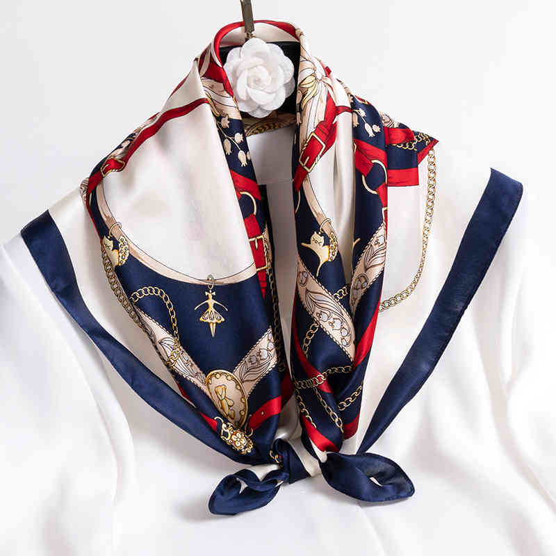 

65x65cm 100% Pure Square Scarf Women Print Foulard Femme Neck Tie Luxury Bandana Natural Silk Headscarf Small Headband