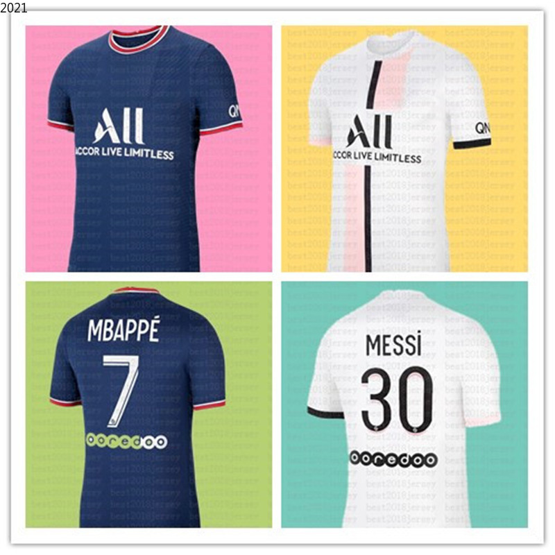 

MESSI MBAPPE HAKIMI SERGIO RAMOS WIJNALDUM soccer jersey 21 22 psgMaillots football shirt 2021 2022 MARQUINHOS men kids kits uniform e, Black;yellow