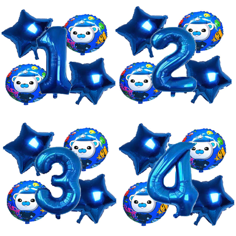 

confetti The Octonauts Theme Party Decoration Number of Ballon Set Kid Happy Birthday Fairy s Cartoon Figure Aluminium Film Balloons