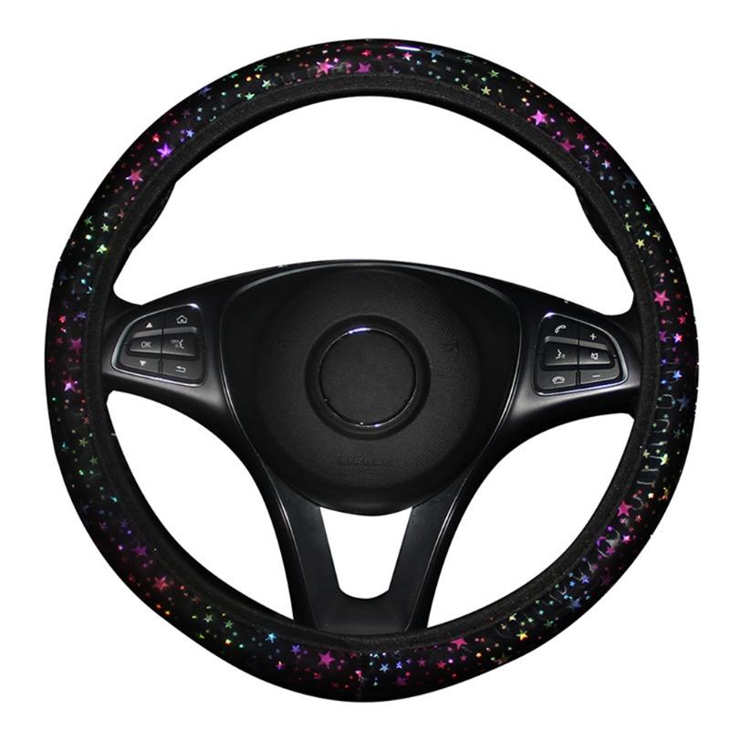 

Steering Wheel Covers Simple Interior Car Decor Protector Car-styling Starry Sky Pattern Anti-Slip Accessories D7YA