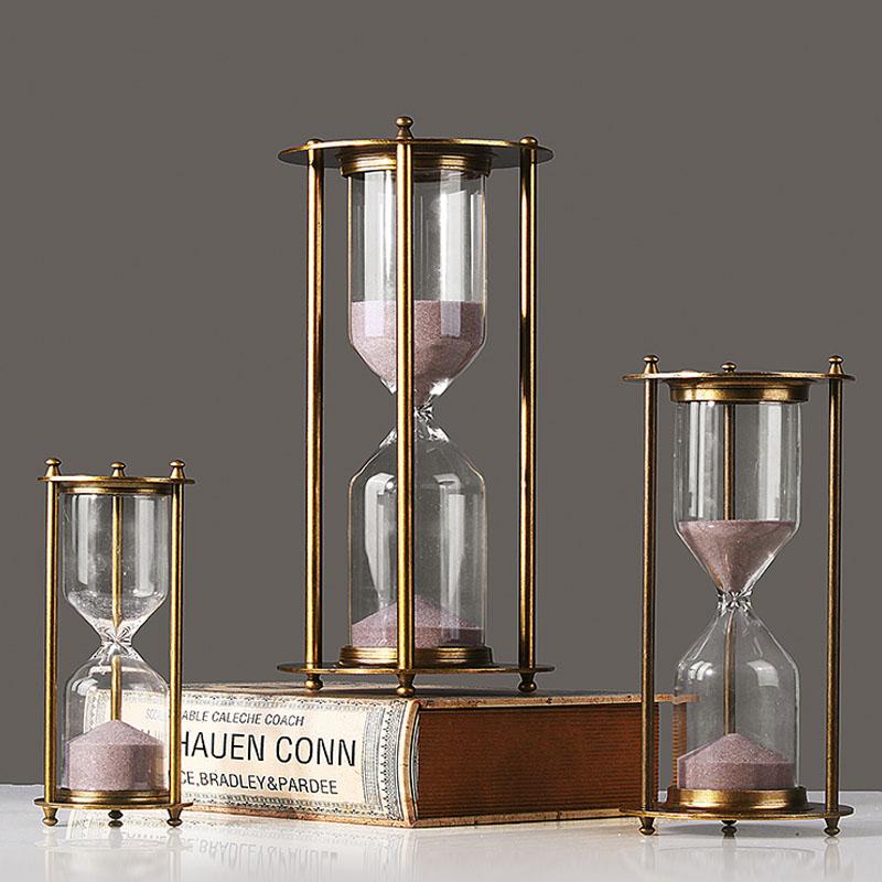 

Luxurious Vintage Timer Home Supplier Hourglass Office Study Room Decoration Crafts Desktop Ornaments Birthday Gifts Other Clocks & Accessor