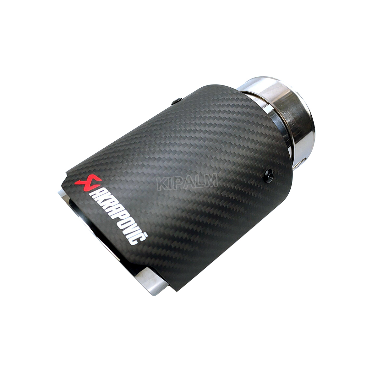 GTPARTS 1PC Akrapovic Style Carbon Fibre Car Exhaust Tip Muffler Tail Pipe Matte Carbon fiber cover-image-431284082