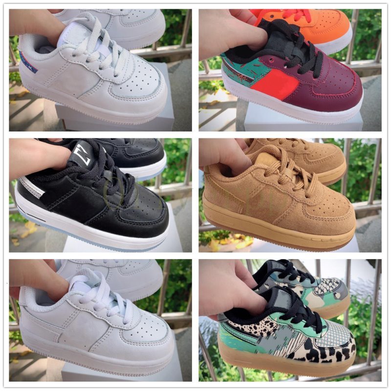 

Cheap Kids Classic one Designer Shoes High Cut Children Buckle Strap Shoe Chassures One Enfant Sneakers Leather Trainers Eur22-35, Black