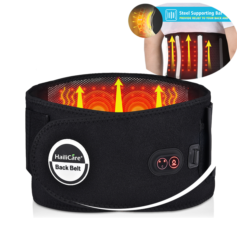

Far Infrared Heated Therapy Waist Massage Low Back Belt Herniated Disc Scoliosis Pain Relief Spine Lumbar Brace port Massager