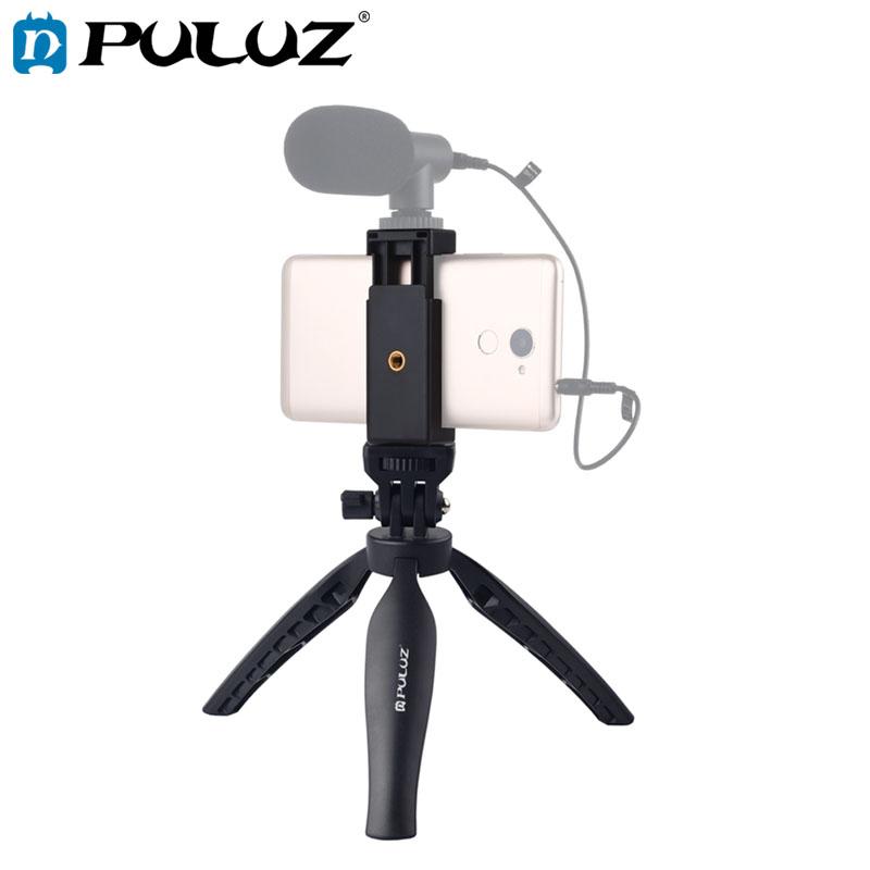 

Mini Desk Plastic Tripod Mount With Phone Clamp & Adjusting Head For Smartphones Tripods