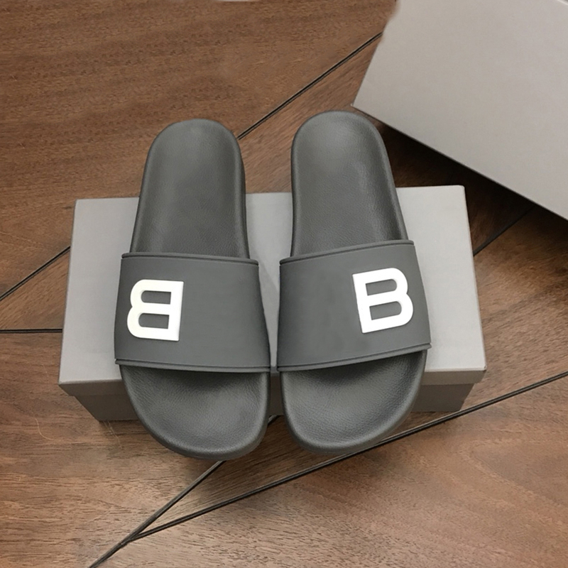 

Top Quality Mens Womens Slipper Three-dimensional Font Shoes Slide Summer Fashion Wide Flat Sandals Flip Flop With Box Size 36-46, Bl-5
