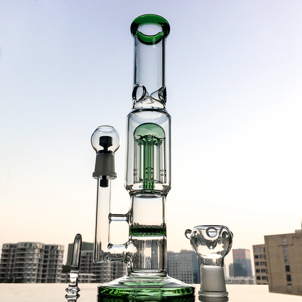 

Honeycomb Perc Hookahs 12 Inch 3mm 4mm Thick Glass Bongs Blue Green Tree Percolator Oil Dab Rigs Diffused Downstem Water Pipes 18mm Female Joint