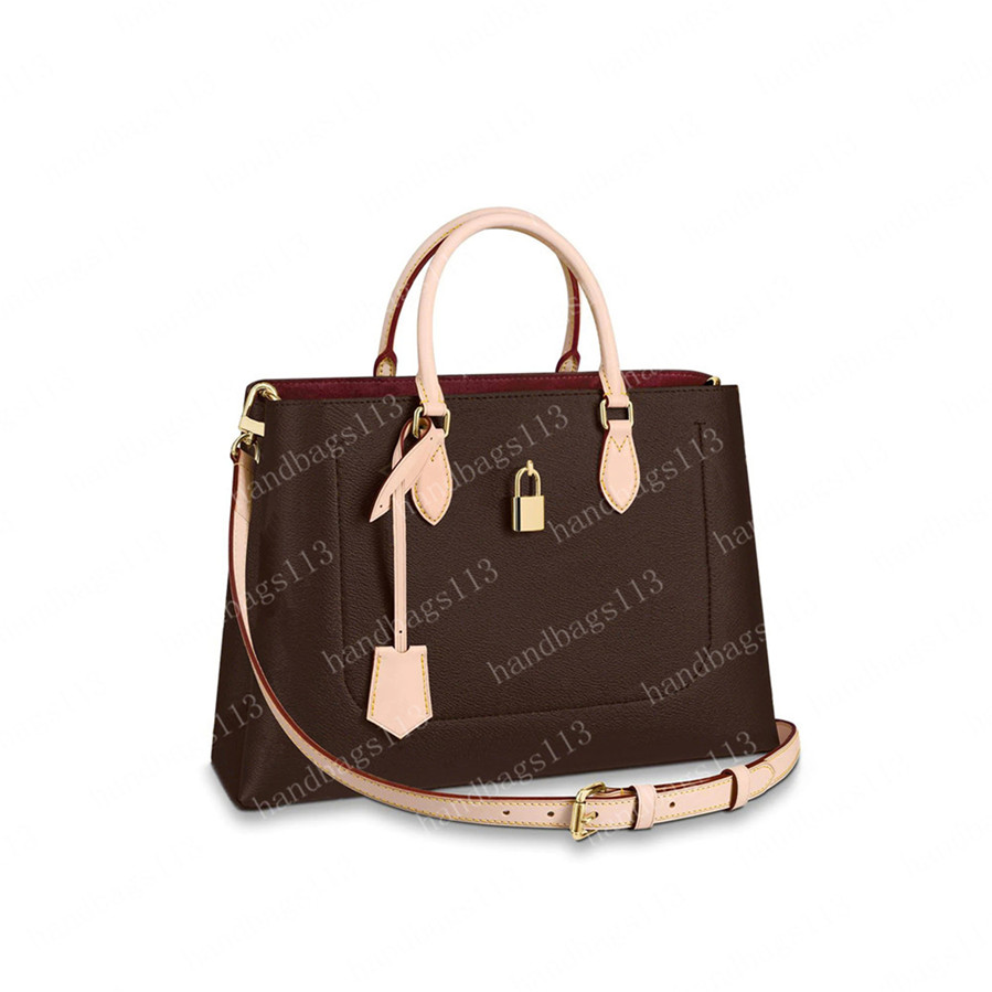 

Tote Bag Handbags Shoulder Handbag Womens Backpack Women Purses Brown Leather Fashion Wallet Bags 43551-001, #02 brown flower black