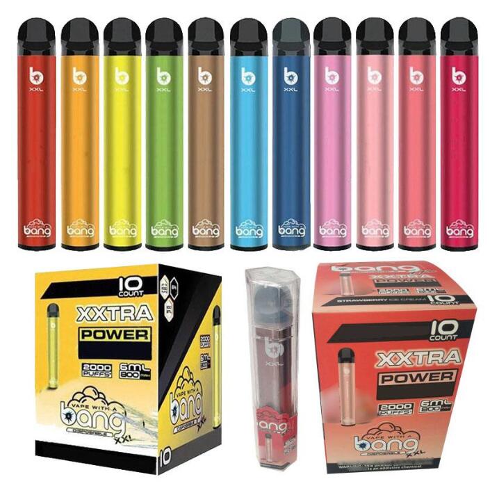 

Wholesale E-cigarettes Bang XXL Disposable Vape Pen Device 2000Puffs 800mAh Battery 6ml Pods Empty Vaporizer Precharged Batteryi puffbar XXtra