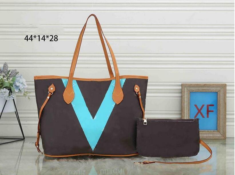 

YQ Big size 2pcs/set with wallet Designers Bags Womensn Shoulder Bag Tote high quality PU Leather Fashion Handbags Crossbody Composite bags lady Clutch Purse, 35#